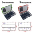 thumbnail image 4 of 11 Compartments Waterproof Fishing Tackle Box Fishing Lure Spoon Hook Bait Storage Case Utility Box, 4 of 7