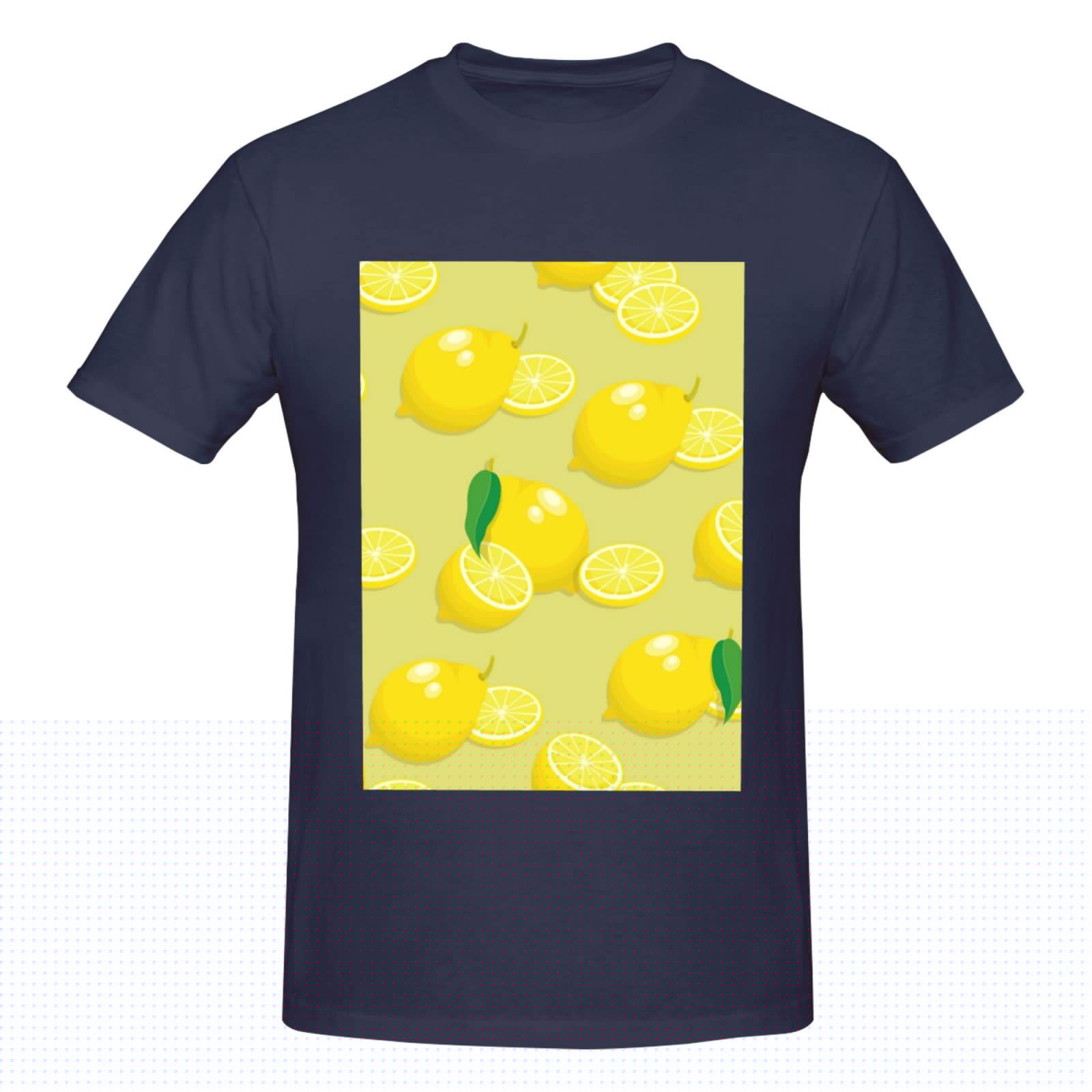 thumbnail image 4 of Bingfone Bright Lemons Men'S Loose Fit Short-Sleeve Pocket T-Shirt, 4 of 7