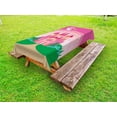 thumbnail image 1 of Girls Outdoor Tablecloth, Magic Fantasy Fairy Tale Princess Castle with Pixie in Sky Fictional Dream Kingdom, Decorative Washable Fabric Picnic Table Cloth, 58 X 84 Inches,Pink Green, by Ambesonne, 1 of 2