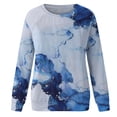 thumbnail image 3 of Long Sleeve Tops O Neck Loose Pullover Women Graphic Sweatshirts Comfy Retro Tops Daily Tops Tunic Sweatshirts, 3 of 5