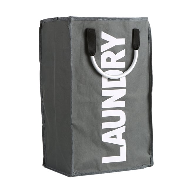 Práctico bolso de lavandería plegable Lavado de ropa sucia Cesta de lavandería Eccomum Gris oscuro