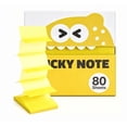 thumbnail image 3 of Pop‑Up Transparent Glitter Sticky Notes, 80 Sheets Fruit Shaped Dispenser Notepads, Self Stick Memo Sheets For Home & Classroom Study (Lemon), 3 of 5