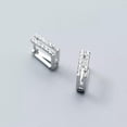 thumbnail image 4 of QQTDFG Square Hoop 925 Sterling Silver CZ Small Huggie Earrings A1843-default, 4 of 5