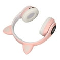 thumbnail image 4 of Cat Ears Headphone, Leather Earmuffs Foldable Cute Headset  For Home For Kids Pink, 4 of 8