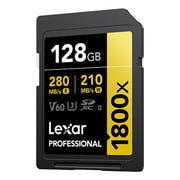Lexar Professional GOLD Series 1800x SDXC UHS-II Memory Card , 128 GB