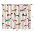 thumbnail image 5 of Colorful Funny Dachshund Shower Curtain 84"x72" ,Bathroom Decorative Shower Curtains Set with 12 Hooks,Modern Waterproof Washable Shower Curtain, 5 of 6