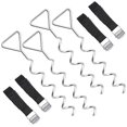 thumbnail image 1 of 8 piezas de anclas de trampolín para exteriores, clavos de pila de tornillo para acampar Afortunado Sencillez, 1 of 5