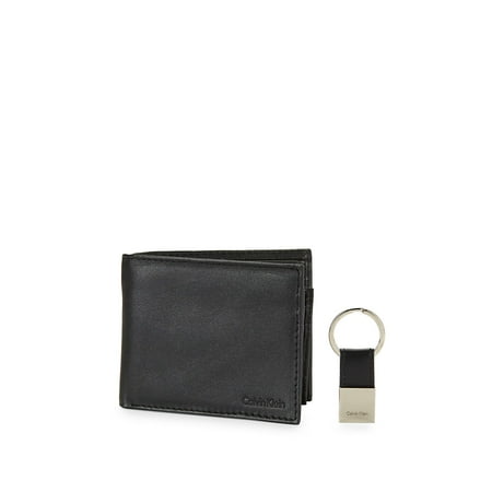 Calvin Klein Men&#39;s RFID Blocking Leather Bifold Wallet with Key Fob - 0