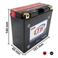 thumbnail image 2 of Lth T14B-Bs 12V 12Ah 170 Cca Bci para Moto, 2 of 5