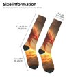 thumbnail image 2 of Fotbe Red And Blue Fire Dragon B Calcetas Divertidas Estampadas para Hombre y Mujer, Calcetas de Algodón hasta la Rodilla para Caminar, Correr, Enfermería y Embarazo, 2 of 6