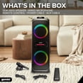thumbnail image 2 of Gemini GHK-2800 Bluetooth Speaker System w/ LED Party Lighting, 2 of 6