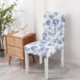 thumbnail image 3 of Vintage Butterfly Bloom Country Dining Chair Covers 4 Pack Washable Polyester Stretch Slipcovers Removable Seat Protector for Country Home Decor, 3 of 5