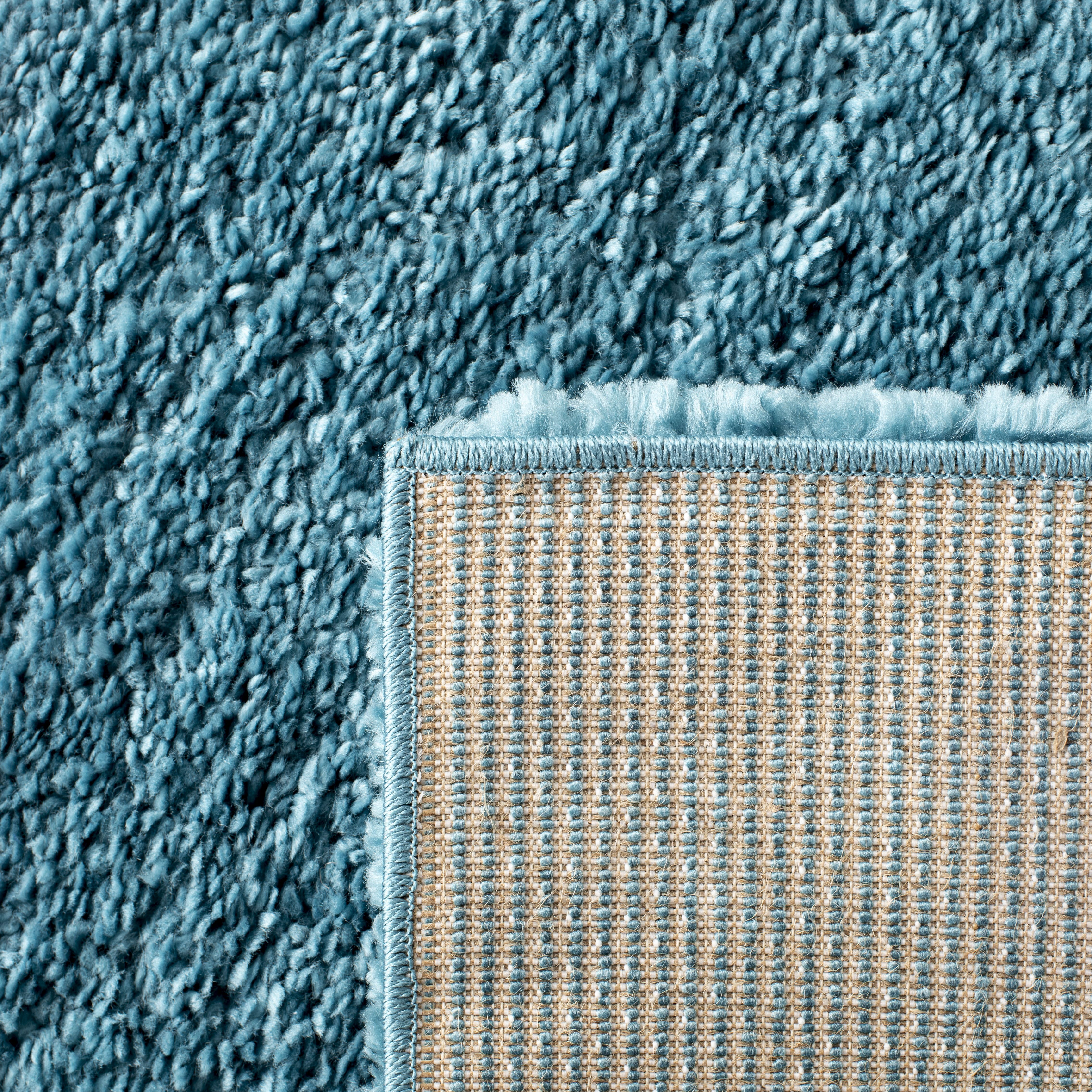 Safavieh August Carlene Solid Plush Shag Area Rug, Turquoise, 6' x 8'