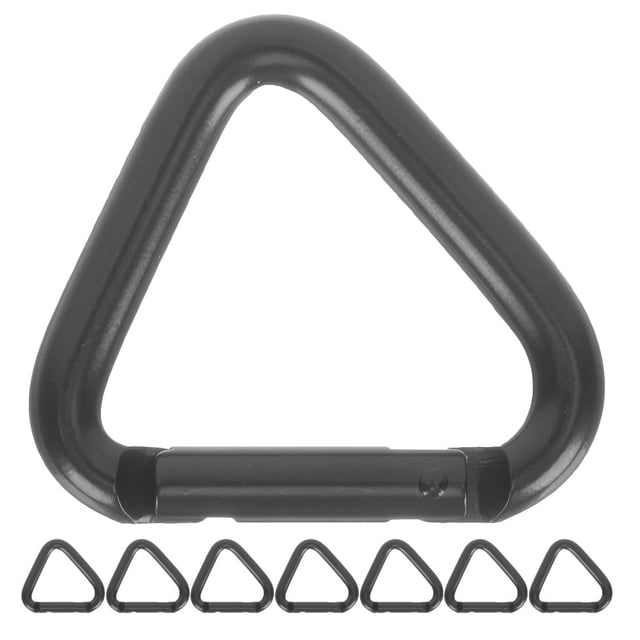 SHISUYAN 8pcs Outdoor Aluminum Alloy Carabiner Clip Set Heavy Duty Triangle Climbing Buckle Multi-Function Keychain And Speaker Hook For Camping Hiking Gym