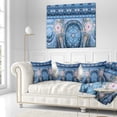thumbnail image 2 of Designart Light Blue Living Cells Fractal Design - Abstract Throw Pillow - 18x18, 2 of 4