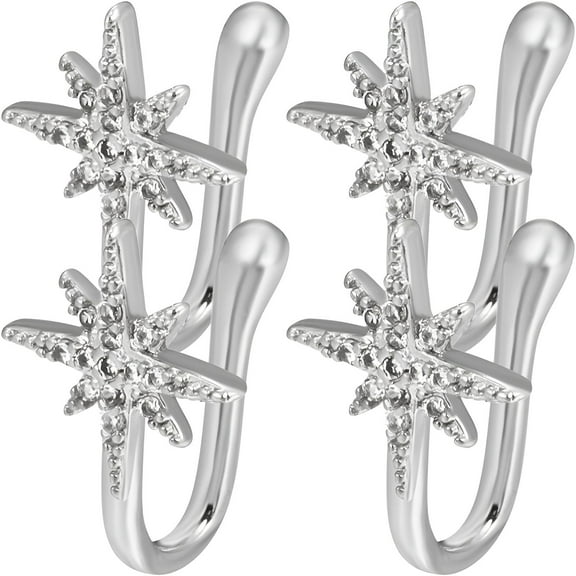 DESIGNICE 4Pcs Nose Studs,4G Cz Piercing Gun,Stainless Steel Nose Stud