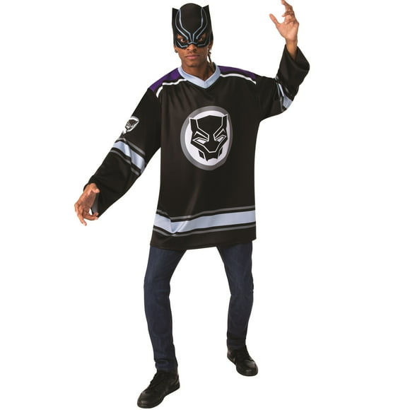Black Panther Hockey Jersey and Mask-XL