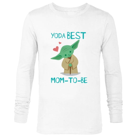 Star Wars Yoda Best Mom-to-Be Chibi Portrait Mother’s Day - Long Sleeve T-Shirt for Men - Customized-White
