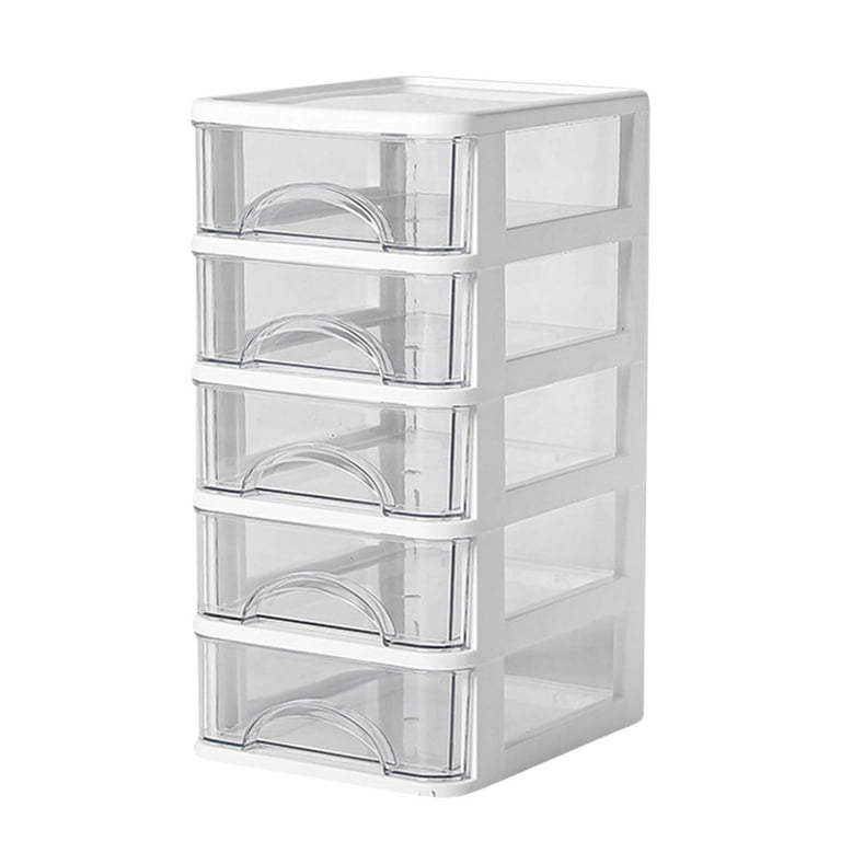 Desktop Storage Box, Transparent Small Drawer Desk, Plastic Mini Storage  Box, Rabbit Stationery Storage Box