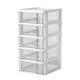 thumbnail image 2 of Organizador de escritorio de plástico transparente con cajones multicapa para papelería, cosméticos y suministros de oficina (2, 3, 4 o 5 niveles), 2 of 4