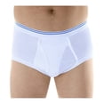 thumbnail image 2 of Lot de 3 Caleçons Courts d'Incontinence pour Hommes, Blancs, Classiques, Absorption Régulière, Lavables et Réutilisables, TG (Taille 42-44), 2 of 5