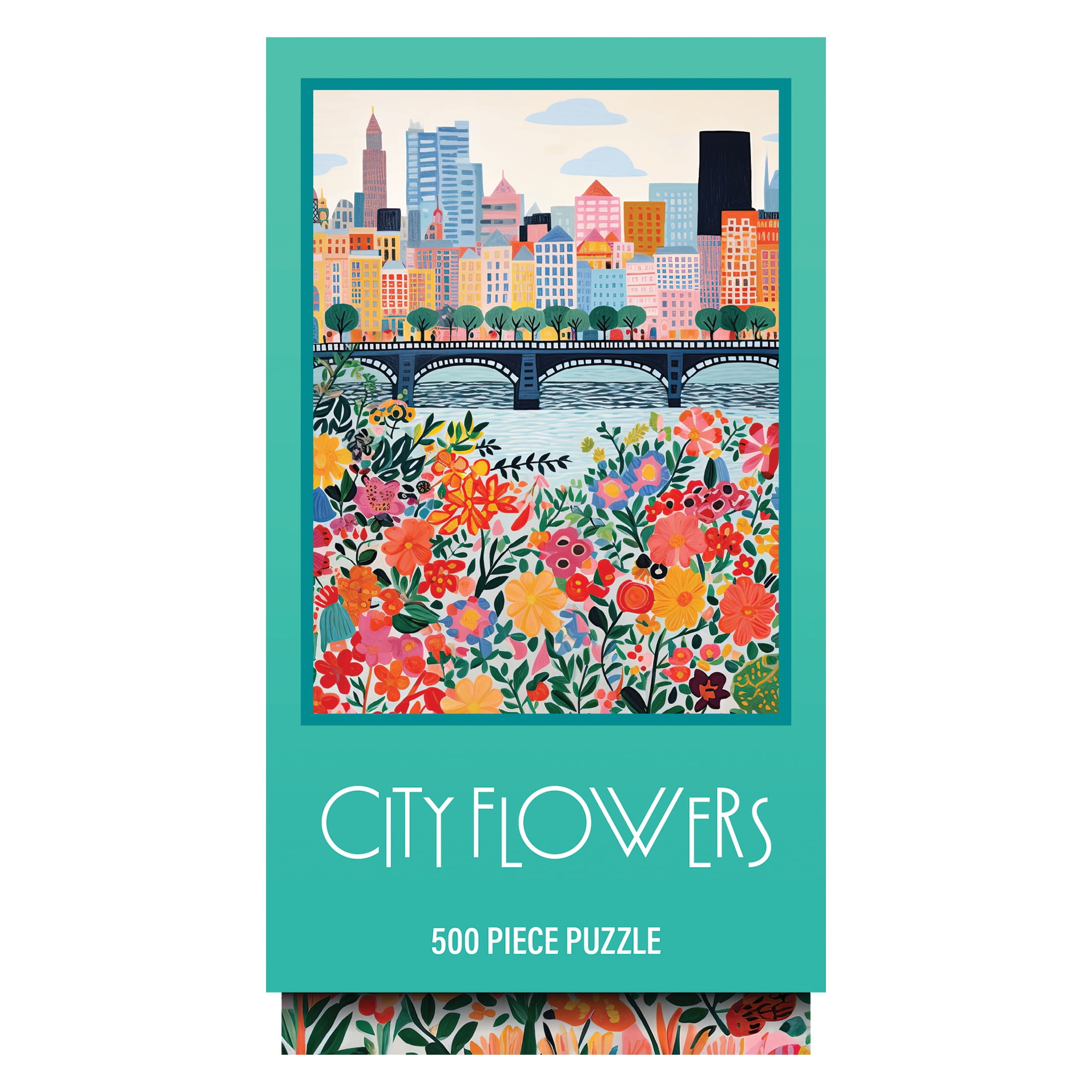 RoseArt Vertical Visions 500-Piece London Flower Market Adult Interlocking Puzzle