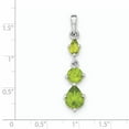 thumbnail image 3 of 925 Sterling Silver Rhodium-plated Peridot Pendant / Charm, 3 of 3