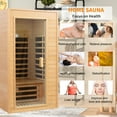 thumbnail image 7 of CTOSPOATO Infrared Saunas for Home 1 Person Indoor Sauna Dry Sauna for Home,1290W Low Emf Infrared Sauna Red Light Saunas for Home with Bluetooth Reading Light, 7 of 7
