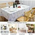thumbnail image 4 of Christmas Tablecloth Winter Snowflake Table Cloth Indoor/Outdoor Stain and Wrinkle Resistant Rectangle Table Cloth for Holiday Party Dinner Decor 60"x84", 4 of 6