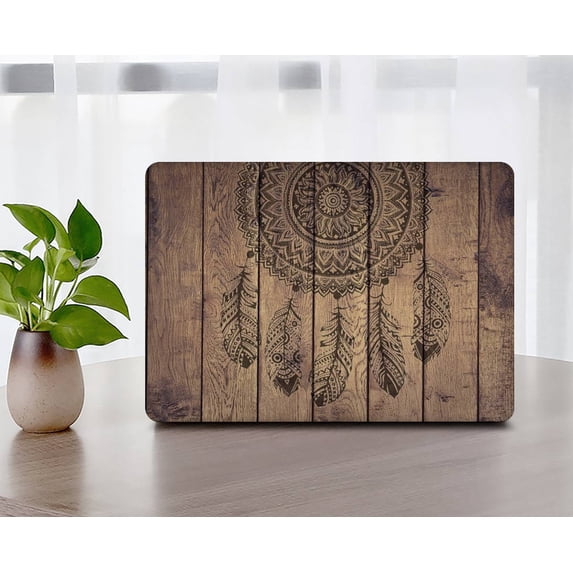 KSK KAISHEK Only Compatible New MacBook Air 13" Case 2022 - 2018 Release Model A2337 m1&A2179&A1932, Plastic Hard Protective Shell Case Cover + Black Keyboard Cover, Wood grain A 98