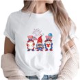 thumbnail image 1 of Camiseta de Cuello de la Tripulación de la Impresión Del Día de la Independencia de las Mujeres, Camiseta Casual Elegante para las Mujeres, 1 of 3
