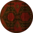 thumbnail image 1 of Ahgly Company Indoor Round Persian Yellow Traditional Area Rugs, 4' Round, 1 of 4