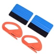 thumbnail image 1 of 4X Car Body Window Carbon Fiber Vinyl Film Sticker Wrapping Install Tool Cutter, 1 of 5