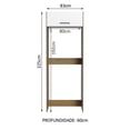 thumbnail image 2 of Mueble de Cocina Puerta-Refrigerador Madesa Agata 1 Puerta Basculante Marrón/Blanco, 2 of 5