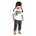 thumbnail image 4 of Worlds Okayest Kid Son Daughter Funny Toddler Boy Girl T Shirt Infant Toddler Brisco Brands 2T, 4 of 6