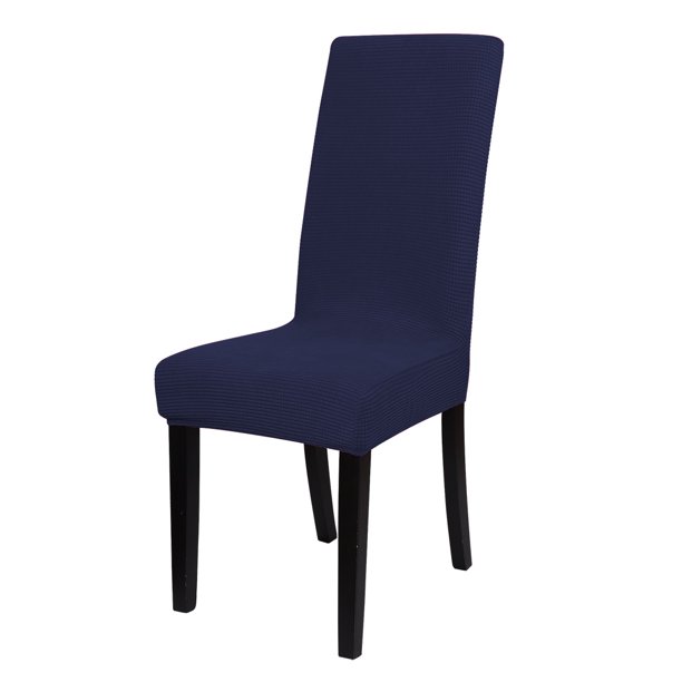 Knit Spandex Dining Chair Seat Covers Slipcover Protector Navy Blue