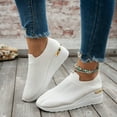 thumbnail image 2 of Mepaouo Chaussures de Marche à Enfiler pour Femmes, Espadrilles de Course en Maille Antidérapantes avec Plateforme à Talon Compensé Style Chaussette, 2 of 8