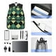 thumbnail image 4 of Disketp Green Squares Mochila Ligera Clásica con Múltiples Bolsillos, Mochila Casual para Hombre y Mujer, Ideal para Escuela, Trabajo y Viajes, 4 of 6