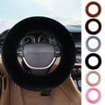thumbnail image 2 of Steering Wheel Cover under $5! CQCYD Soft Plush Steering Wheel Cover, Non-Slip Winter Car Wheel Protector, Universal Fit 14-15 Inch Fluffy Driving Wheel Cover, 2 of 9