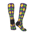 thumbnail image 4 of Balery Mardi Gras Fun Novelty Socks Men'S Women'S Crew Socks Funny Crazy Novelty Socks Quirky And Cool Socks, 4 of 9