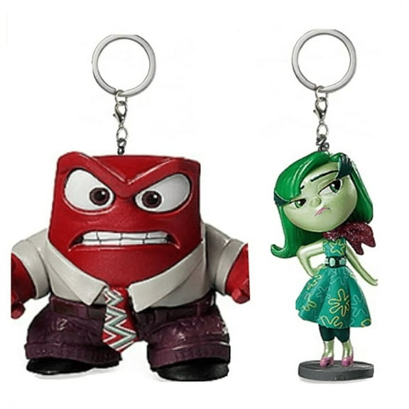 Anger & Disgust 3” PVC Key Ring Keychain Charm Figure Figurine Inside Out