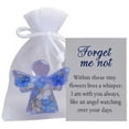 thumbnail image 2 of Luysn Forget Me Not Dried Flower Angel Keepsake,Timeless Gift for Remembrance,Comfort&Hope,Acrylic Flat Crystal Angels,Christmas Memorial Pocket Hug Token Decoration with Organza Bag&Embrace Card 1Pc, 2 of 7