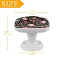 thumbnail image 3 of 4 Pieces Set Drawer Pulls Handle Square Wardrobe Cabinet Knobs with Stainless Steel Screws Furniture Kitchen Decor, 3 of 5