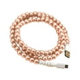 thumbnail image 2 of Beaded Phone Charger Cord, Handmade Pearl Beaded USB Data Cable, USB C Cable for Phone Charging Cord, 2 in 1 Multi Charging Cable, Fast Charging USB A Elegant Pearl Beads Data Cable, 1m, 2 of 5