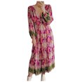 thumbnail image 2 of Leesechin Summer Dresses for Women Trendy Ladies Printing Causal V-Neck Long Sleeve Autumn Vacation Dress, 2 of 6