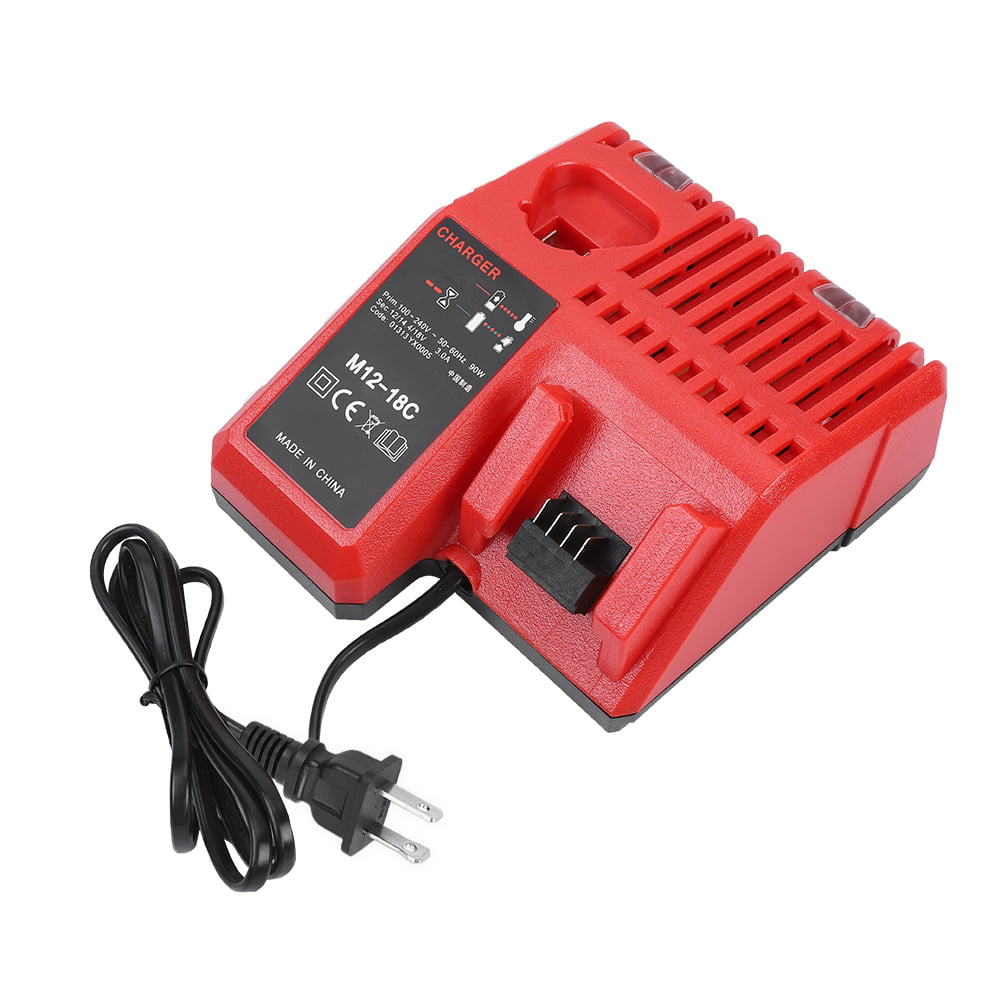 Cergrey 12V18V Lithium Battery Charger For Milwaukee M1218C M18 Replacement 110240V, Lithium