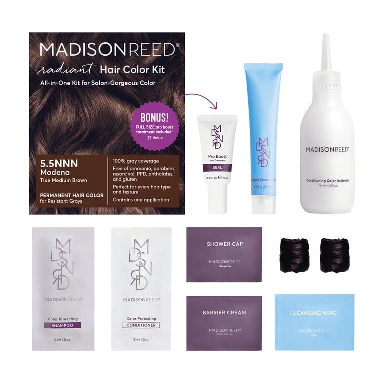 Madison Reed Radiant Permanent Hair Color Kit with Bonus Pro Boost