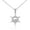 White, variant on Stainless Steel Clear White CZ Jewish Star of David Pendant Necklace, 20"