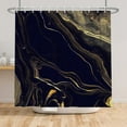 thumbnail image 4 of Pbobriich Black Gold Marble Shower Curtain,Modern Abstract Luxury Fabric Bath Curtain for Bathroom 72Wx78L inch, 4 of 5