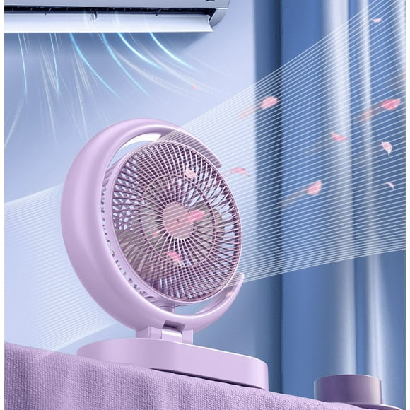 Boreal Craft Rechargeable Fan Function Circulation Fan Rotating Folding Fan With Night Light Air Circulation Fan Four Speed Adjustable Wind Speed Three Speed Adjustable Light Thin Window Fans Quiet 20